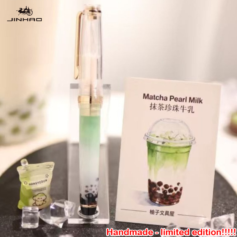 Fountain Pen Ink - 限定版 JINHAO 82 手作りガラスディップペン抹茶パールミルクカラー滑らかな書き心地文具アートオフィス学用品