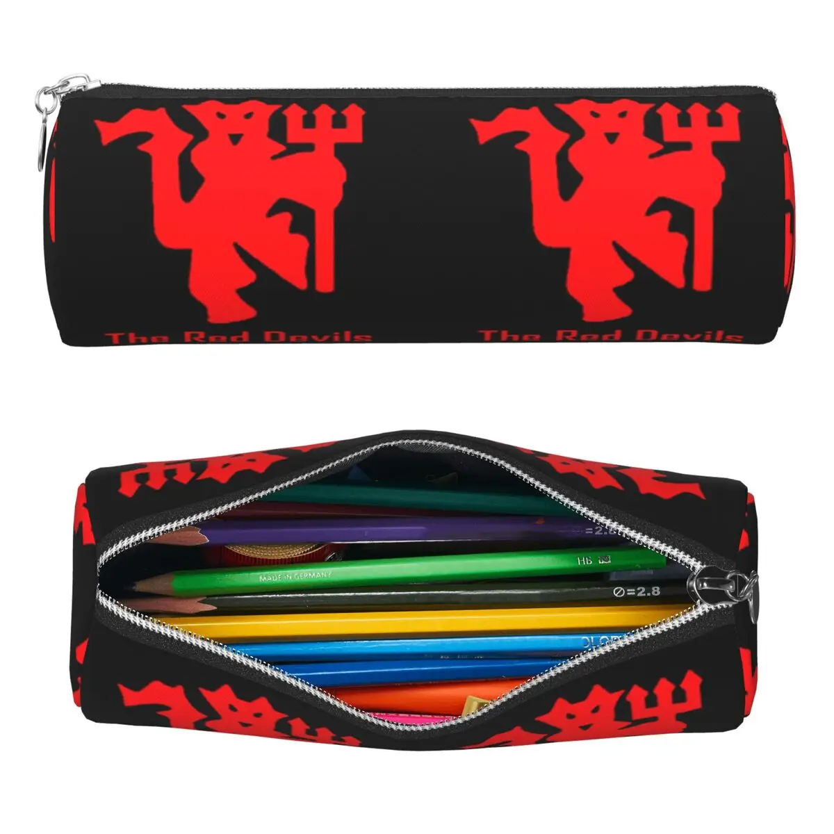 Manchester Stationery Office Supply & School Stationery Store - デビルズ・オブ・マンチェスター、マンチェスター・イズ・レッド ペンケース ペンポーチ シリンダーペンボックス ペンバッグ 学生用文具用品