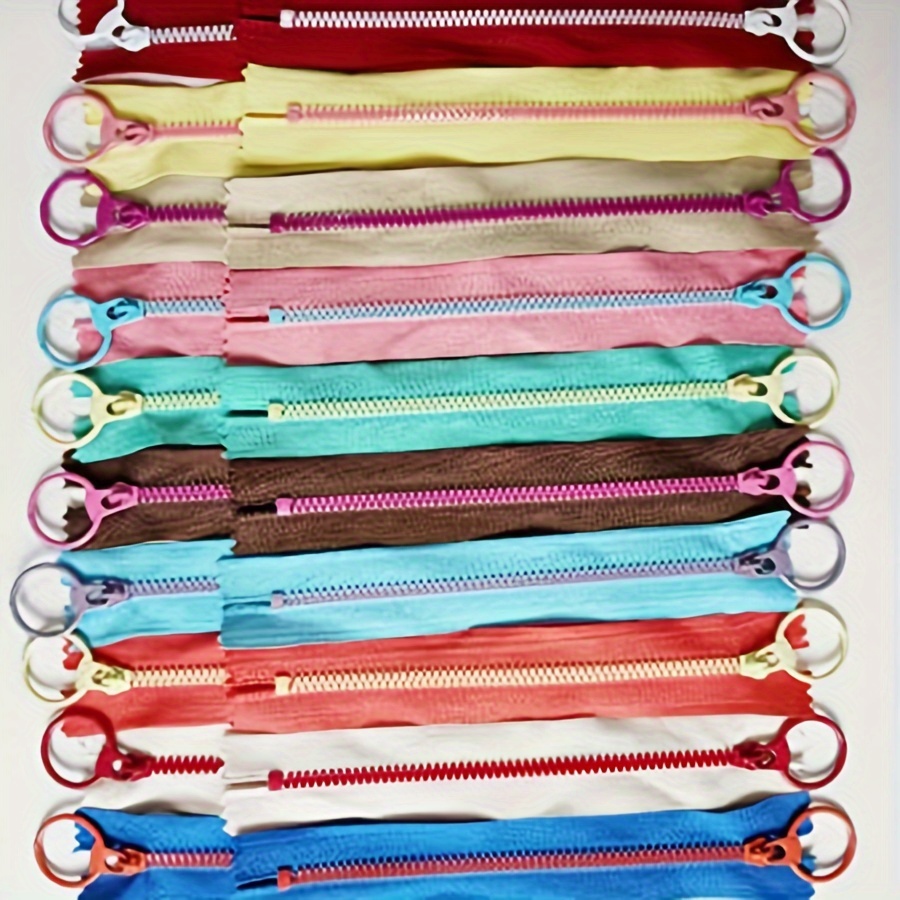 Portfolio Folder Zip - 10個15cm-30cm混合樹脂ジッパー、3 # プルループで閉じ、耐久性のあるジッパーヘッド、縫製、工芸品、バッグ用