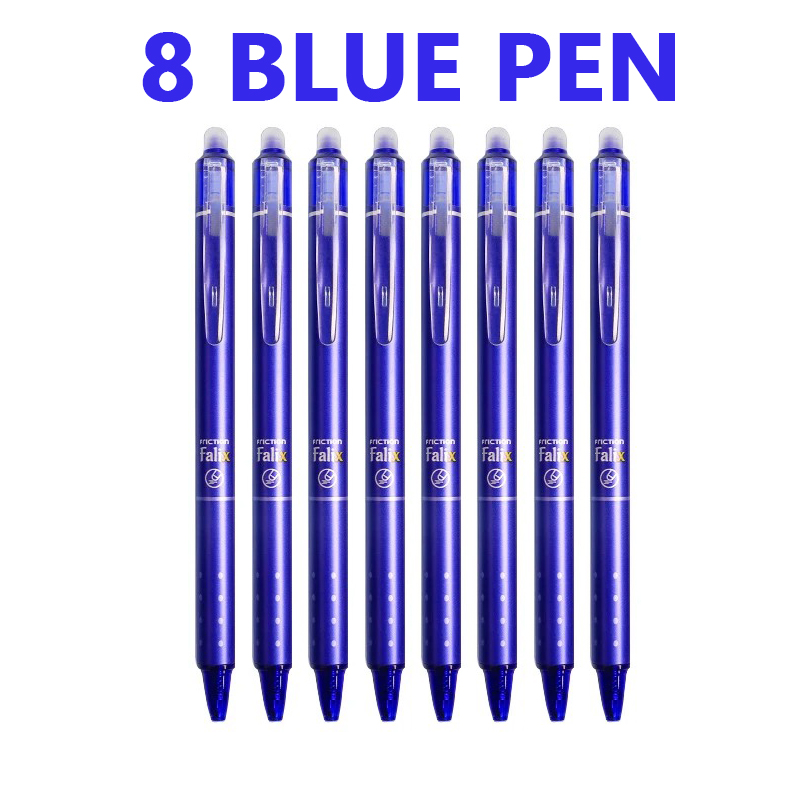 Gel Ink Pen Set - 格納式消去可能なボールペン 0.5 ミリメートルセットリフィル付き黒青ゲルインク内蔵消しゴム事務用品文具