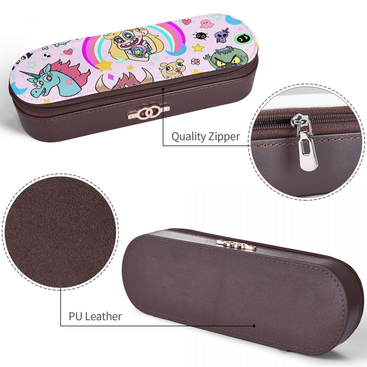 Office Supply Vs Stationery - スターVS悪の勢力！ ブランケットレザー ペンシルケース ペンシルポーチ 収納文具用品 ペンボックス