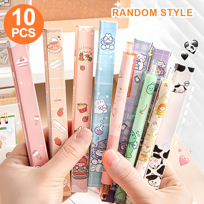 Office Stationery Supply Business - ブラインドボックスに入ったシングルジェルペン10本入り、学生、オフィスでの使用、ビジネス、メモ取りなどに適しています、事務用品、学用品、文具セット、新学期シーズンに最適です。
