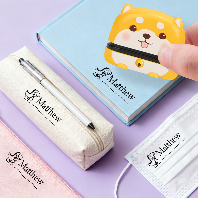 カスタムキュートネームスタンプ - ベビー服やランチバッグに - Self Inking Stamp のレビューと価格