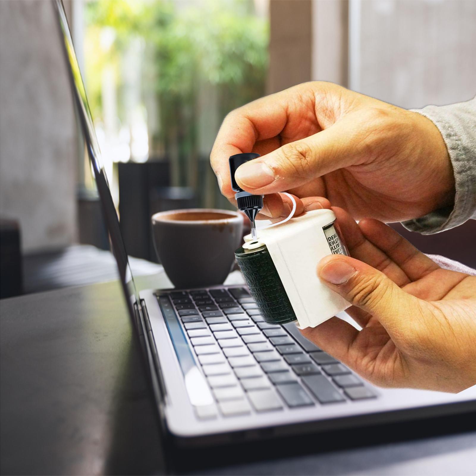 5 ミリリットル黒インクオイル詰め替えスタンプ用アイデンティ - Self Inking Stamp のレビューと価格
