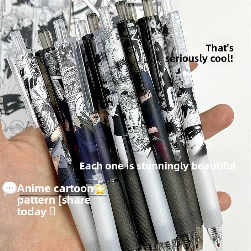 アニメナルトゲルペン可愛い漫画キャラクタープリント速乾性イン - Gel Ink Pen Set のレビューと価格
