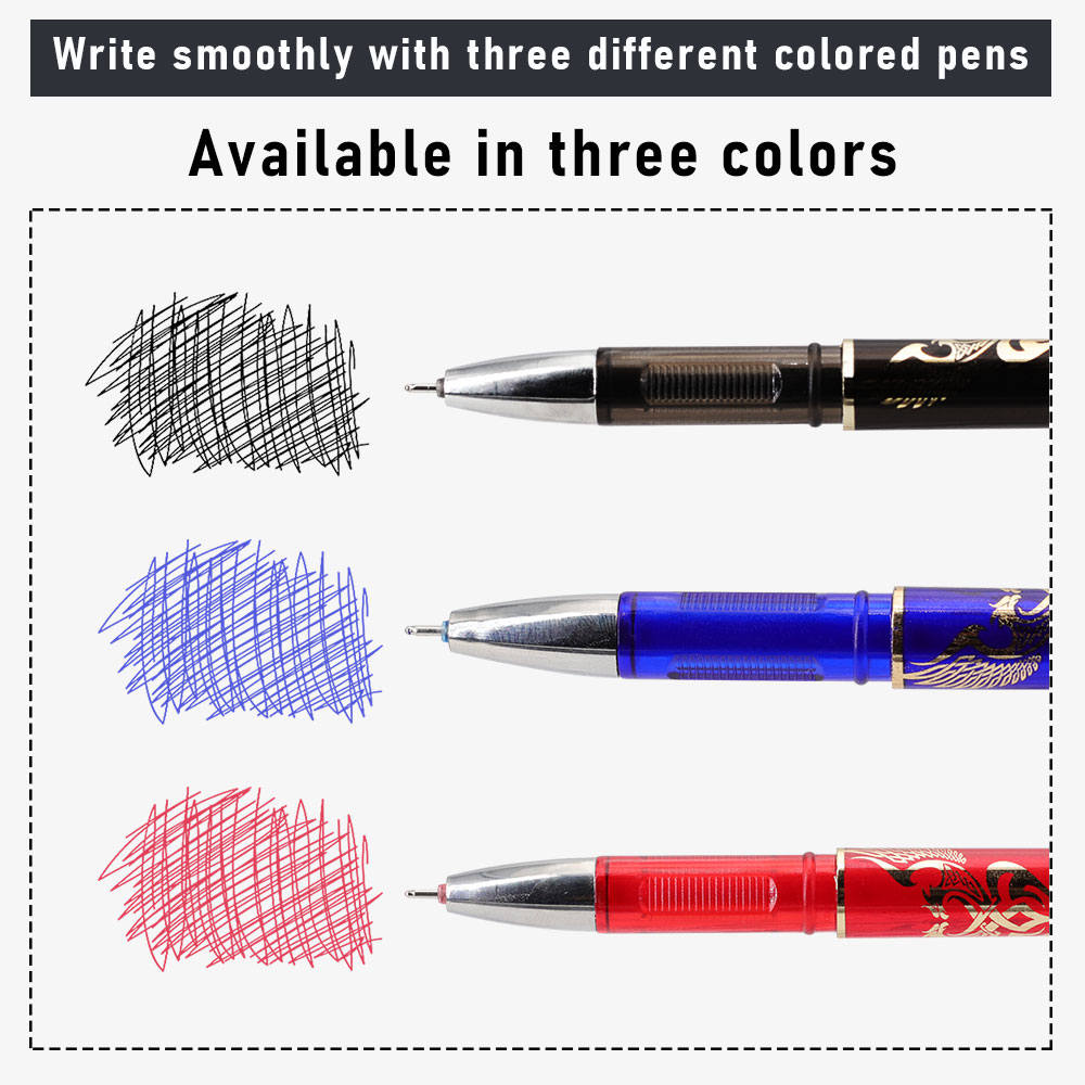 12本/セット クリエイティブ消せるゲルペンセット、黒/青/ - Gel Ink Pen Set のレビューと価格