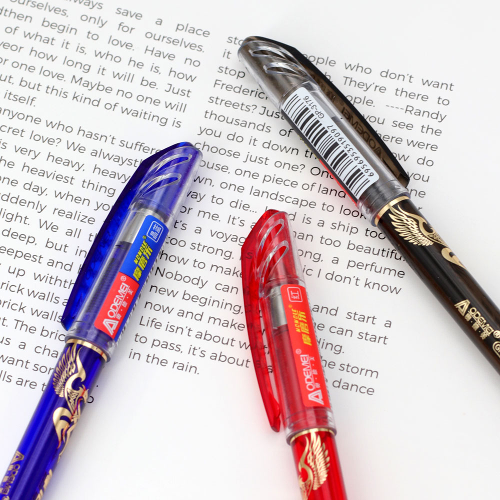 12本/セット クリエイティブ消せるゲルペンセット、黒/青/ - Gel Ink Pen Set のレビューと価格