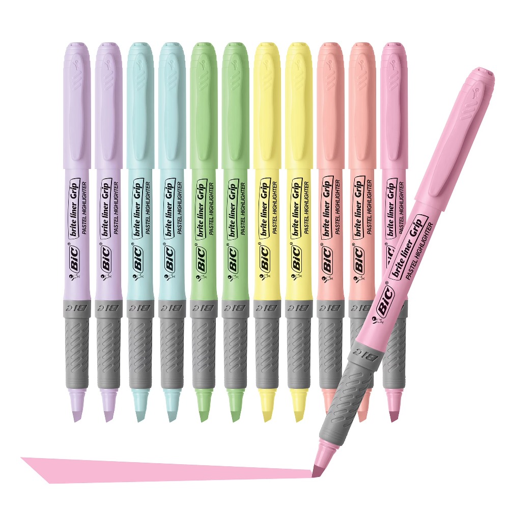 グリップパステル蛍光ペン アソートカラー チゼルチップ 学校 - Office Stationery And Supply のレビューと価格