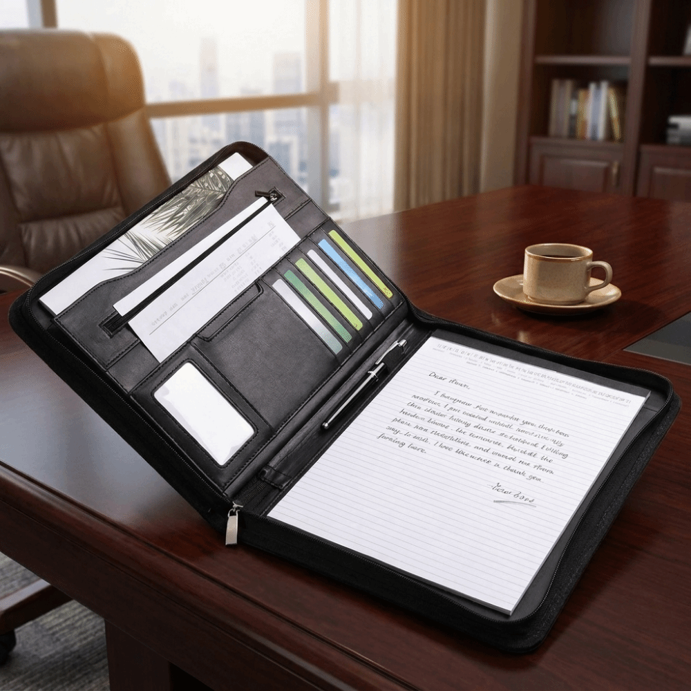 オフィス用品 A4 PU ドキュメントフォルダー 防水 ジッ - Portfolio Folder Zip のレビューと価格