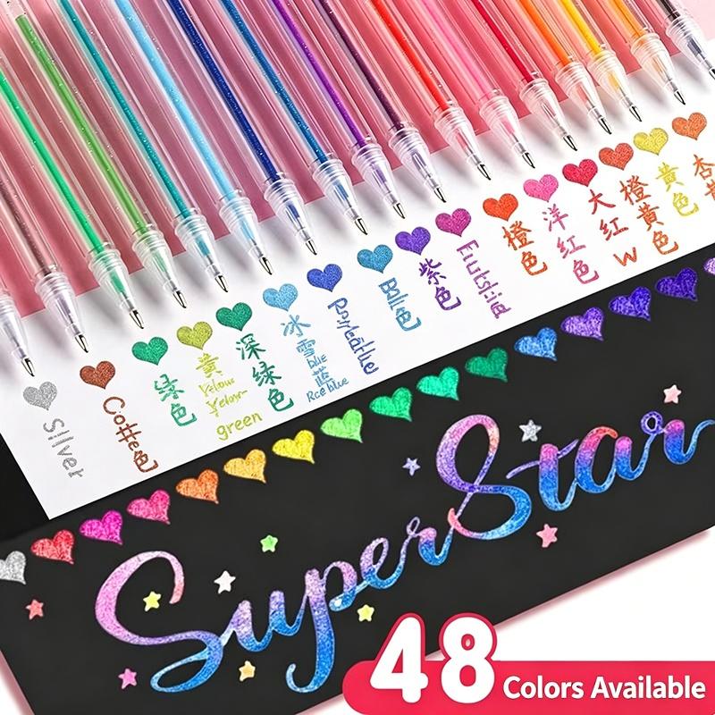 24/36/48本入りグリッターゲルペンセット、1.0mm中 - Gel Ink Pen Set のレビューと価格