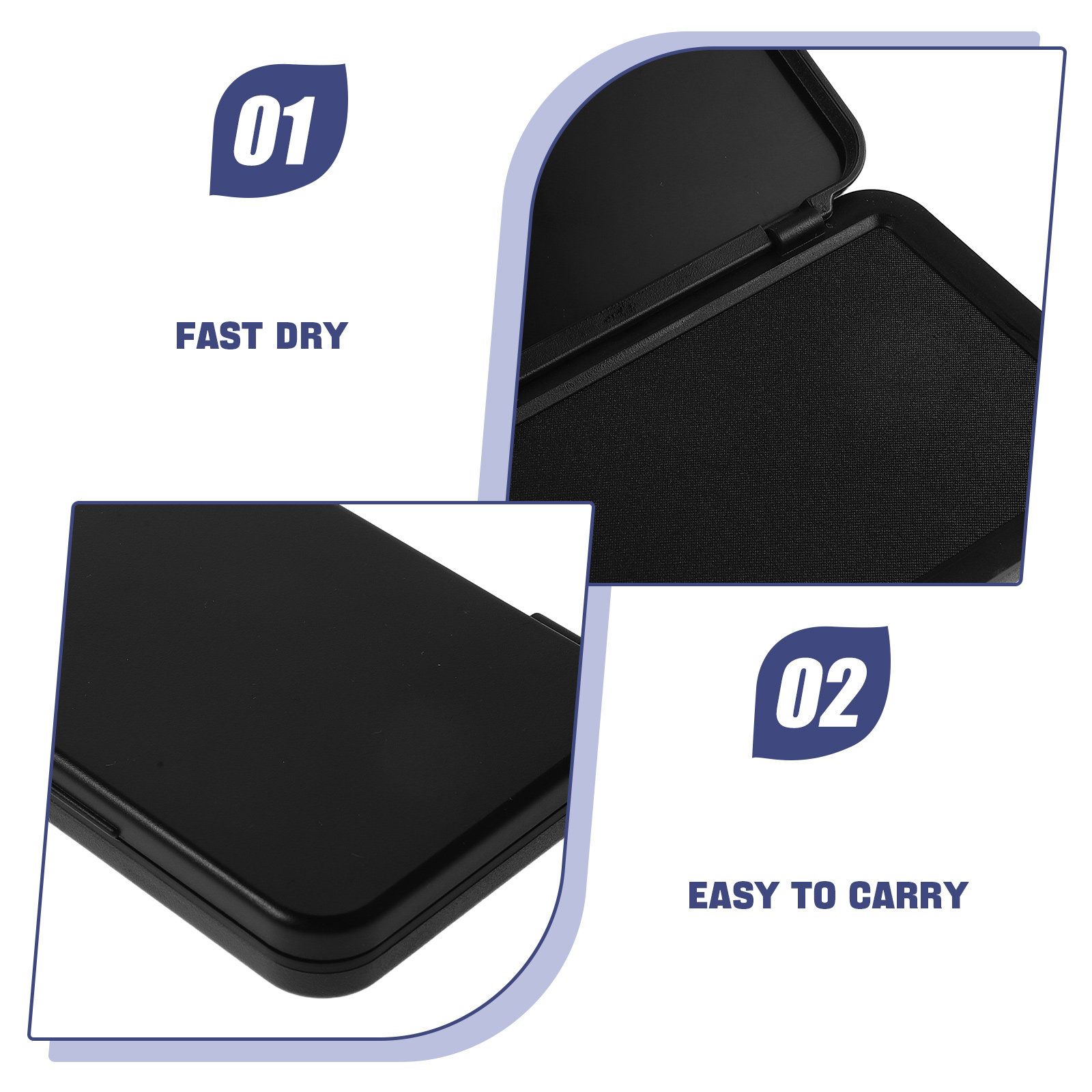 速乾性インクパッド 黒色顔料インク 多用途スタンプパッド オ - Self Inking Stamp のレビューと価格