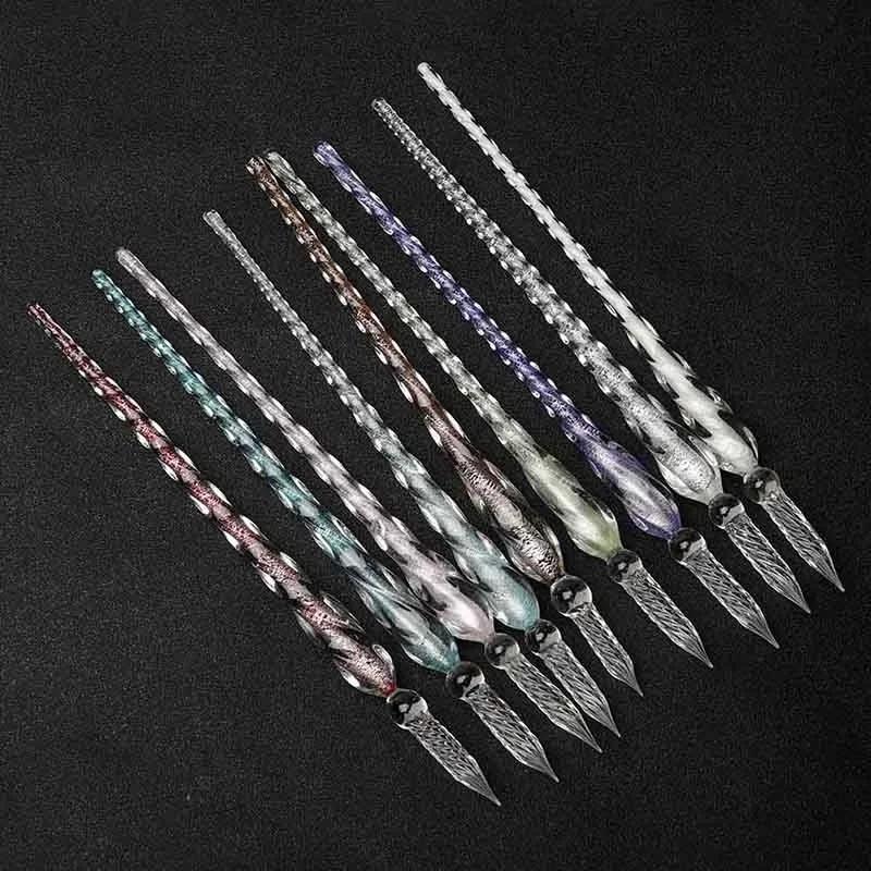 カラーアートクリスタルガラスディップペンセット ギフトボック - Fountain Pen Ink のレビューと価格