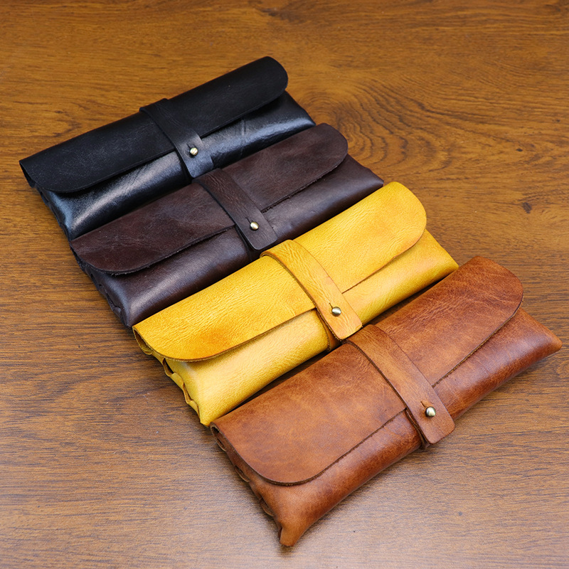 ヴィンテージ ベジタブルタンニン鞣し革 韓国風 ペンケース  - Tan Stationery & Office Supply のレビューと価格