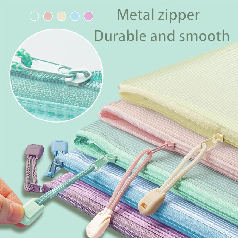 5 個メッシュジッパーポーチドキュメントバッグ防水ジップファ - Portfolio Folder Zip のレビューと価格