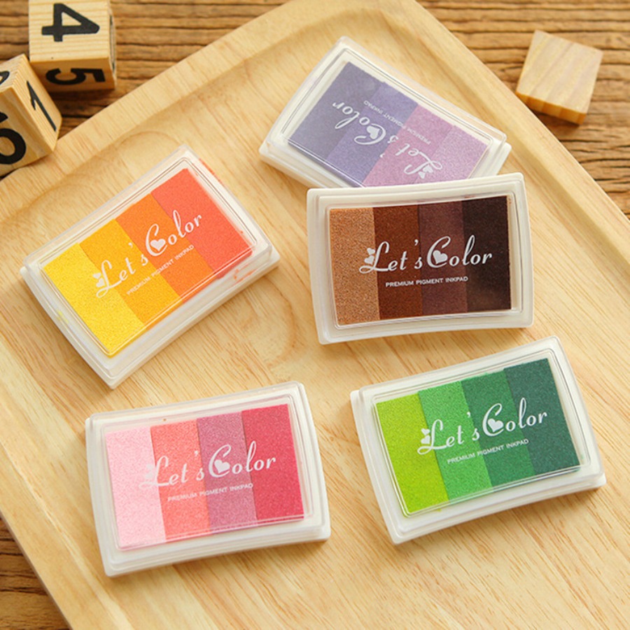 グラデーションカラークラフトインクパッド かわいいマルチカラ - Self Inking Stamp のレビューと価格