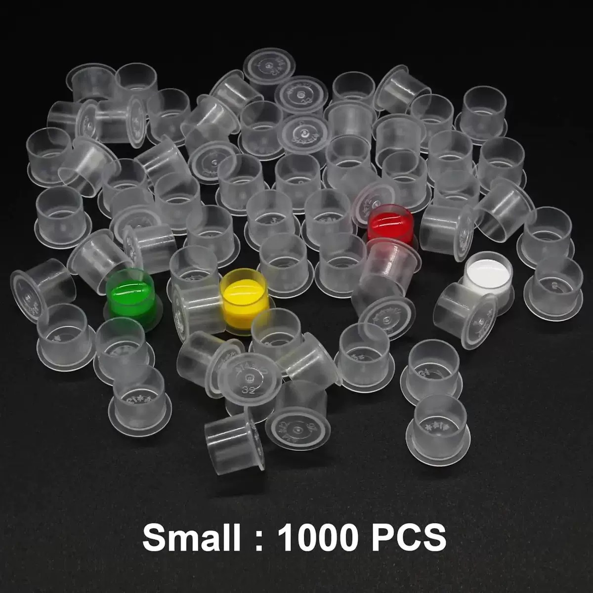 1000/500/100 個プラスチックタトゥーインクカップ - Calligraphy Ink Bottle のレビューと価格