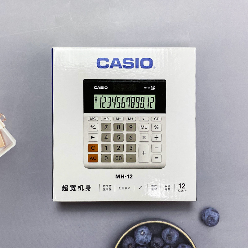 カシオMH-12ビジネスオフィスソーラー大型ボタン電卓（金融 - Office Stationery Supply Business のレビューと価格