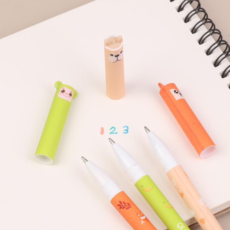 消せるゲルインクペン 8本セット 動物デザイン 詰め替え可能 - Gel Ink Pen Set のレビューと価格