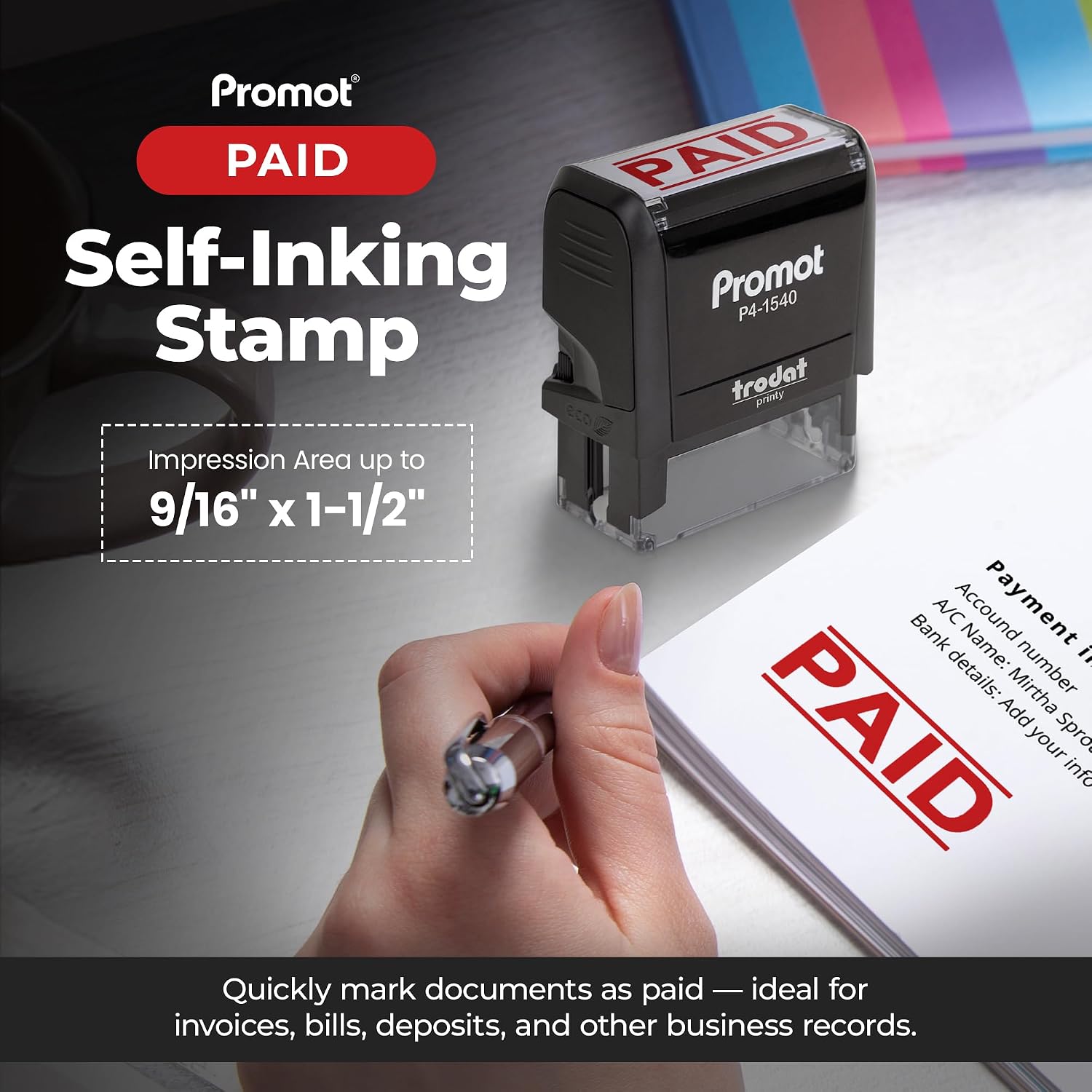 セルフインキング式有料スタンプ 赤色 再充填可能 オフィスス - Self Inking Stamp のレビューと価格