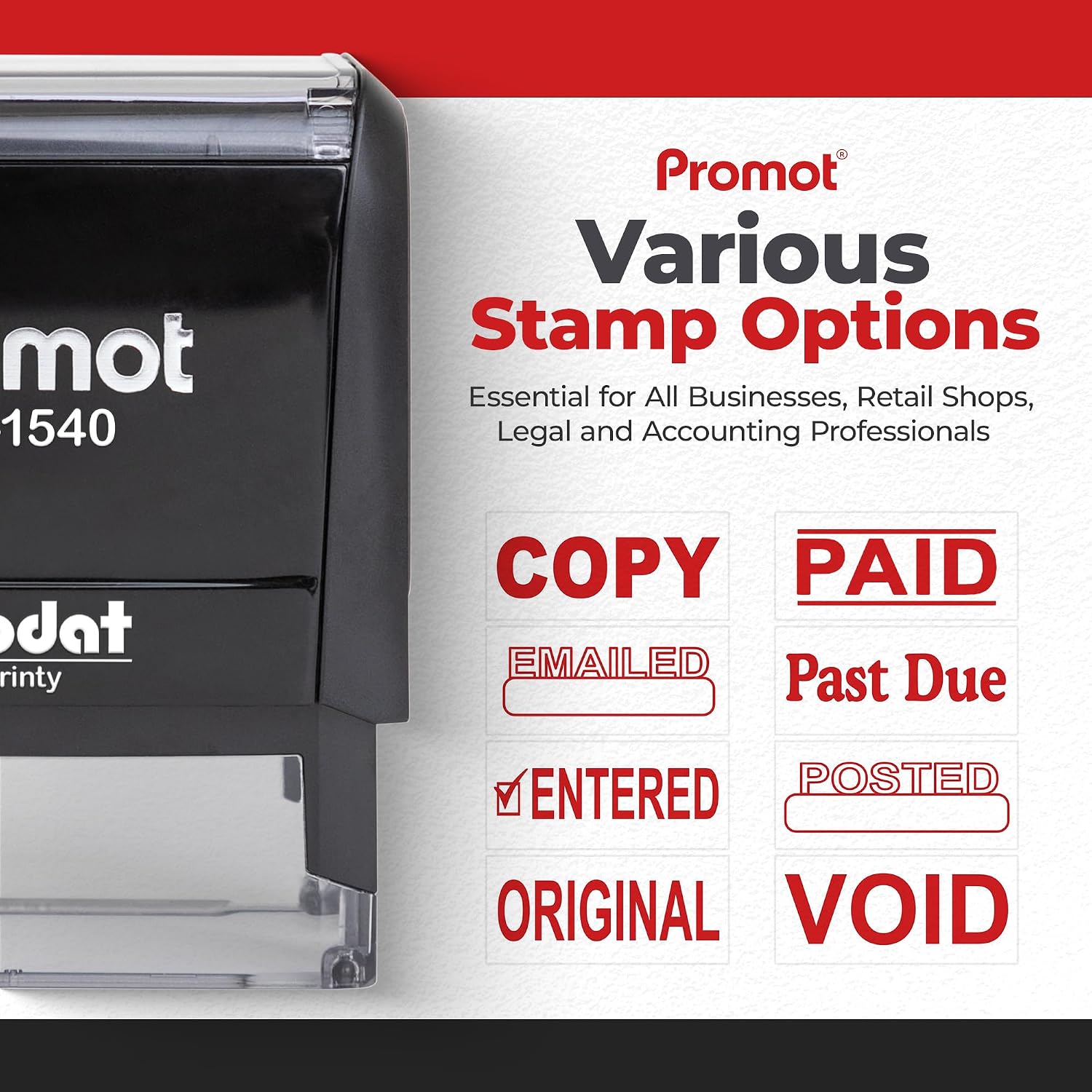 セルフインキング式有料スタンプ 赤色 再充填可能 オフィスス - Self Inking Stamp のレビューと価格
