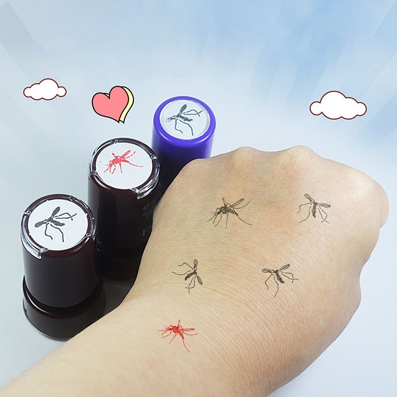 1/4個入り 蚊柄セルフインクスタンプ かわいい蚊スタンプ  - Self Inking Stamp のレビューと価格