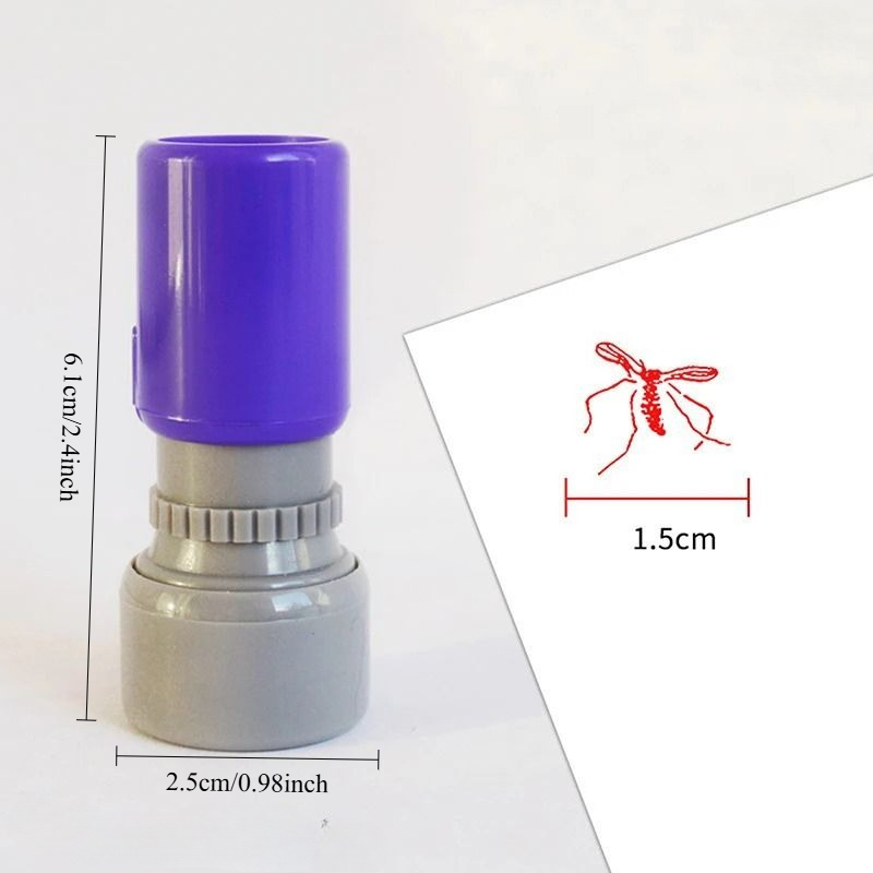1/4個入り 蚊柄セルフインクスタンプ かわいい蚊スタンプ  - Self Inking Stamp のレビューと価格