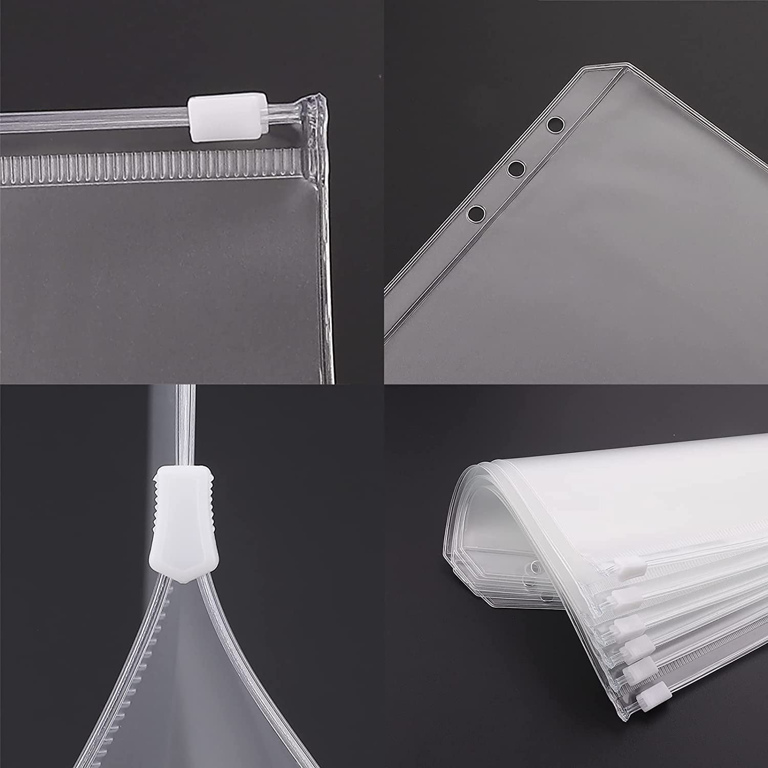 ルーズリーフ付き6穴ジッパーバッグ,プラスチックバインダー, - Portfolio Folder Zip のレビューと価格