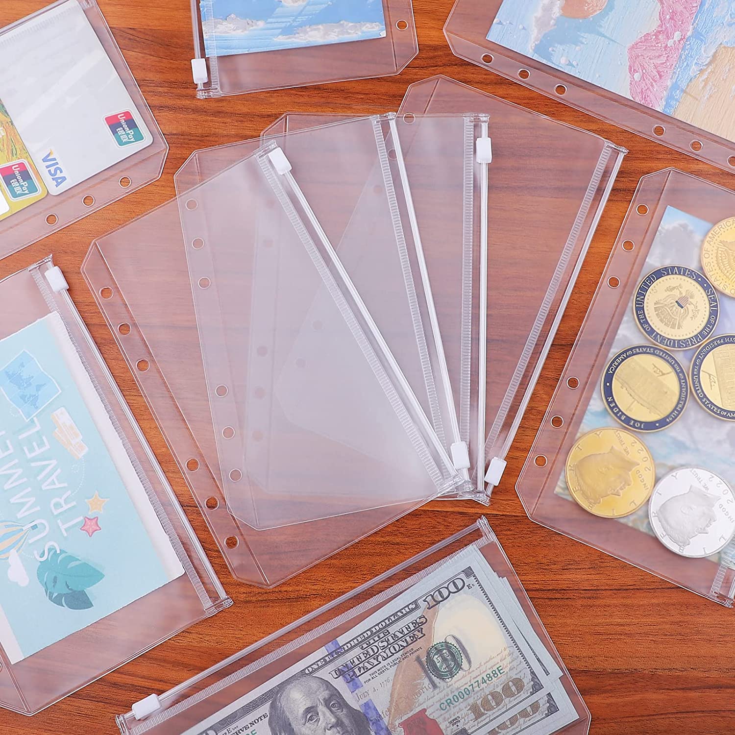 ルーズリーフ付き6穴ジッパーバッグ,プラスチックバインダー, - Portfolio Folder Zip のレビューと価格