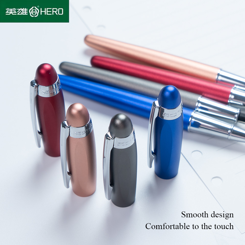 ヒーロー 8202 マットメタル万年筆、回転式インク充填シス - Fountain Pen Ink のレビューと価格