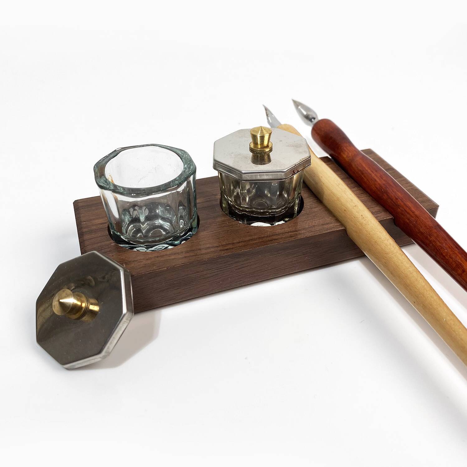 インクベースペンレスト木製スタンド実用つけペンガラスボトルブ - Calligraphy Ink Bottle のレビューと価格