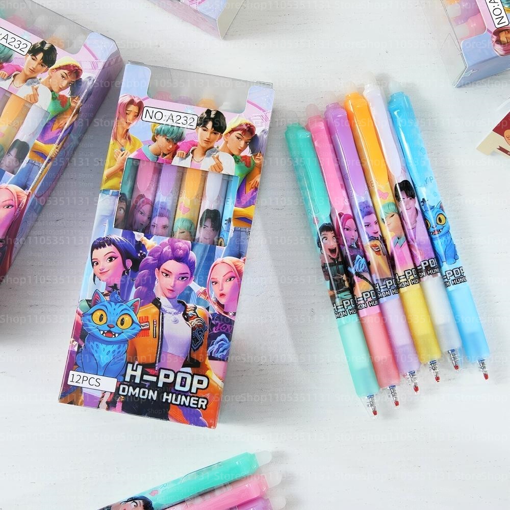 アニメガールグループ消せるペン格納式ゲルペンスムーズな書き心 - Gel Ink Pen Set のレビューと価格