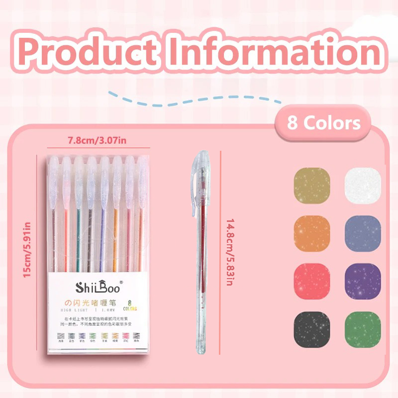 8～60色グリッターゲルペンセット、1mmバレットチップ、キ - Gel Ink Pen Set のレビューと価格