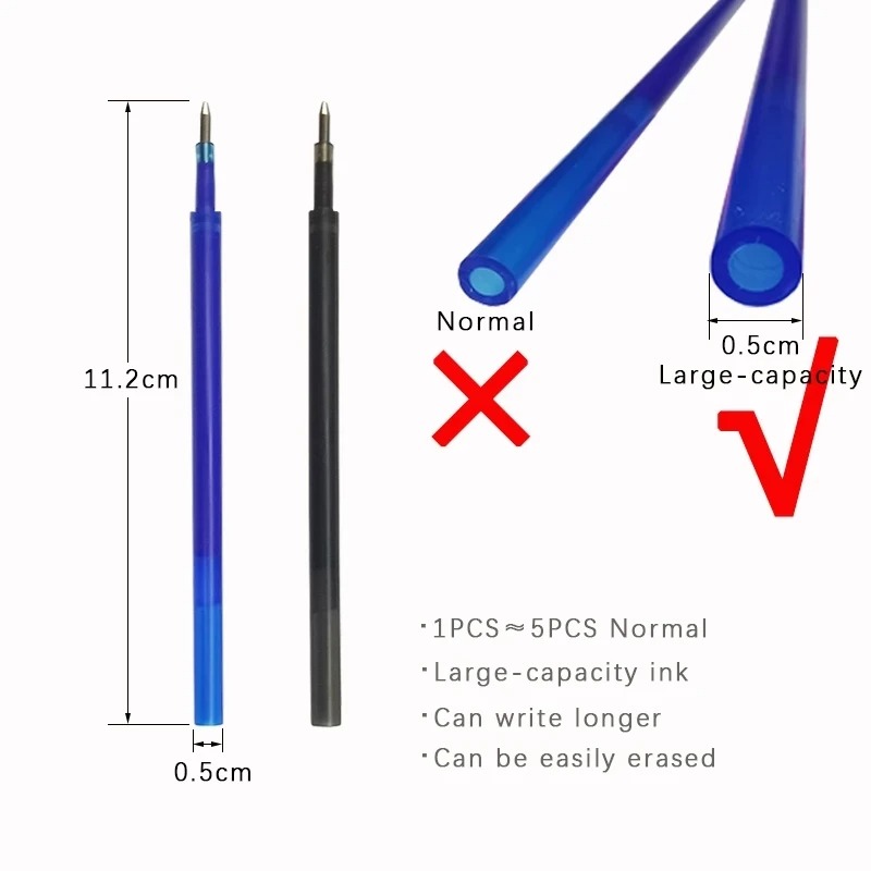 格納式消去可能なボールペン 0.5 ミリメートルセットリフィ - Gel Ink Pen Set のレビューと価格