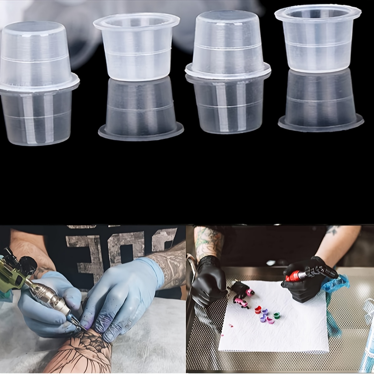 100/1000個入り タトゥー用インクピグメントカップリン - Calligraphy Ink Bottle のレビューと価格