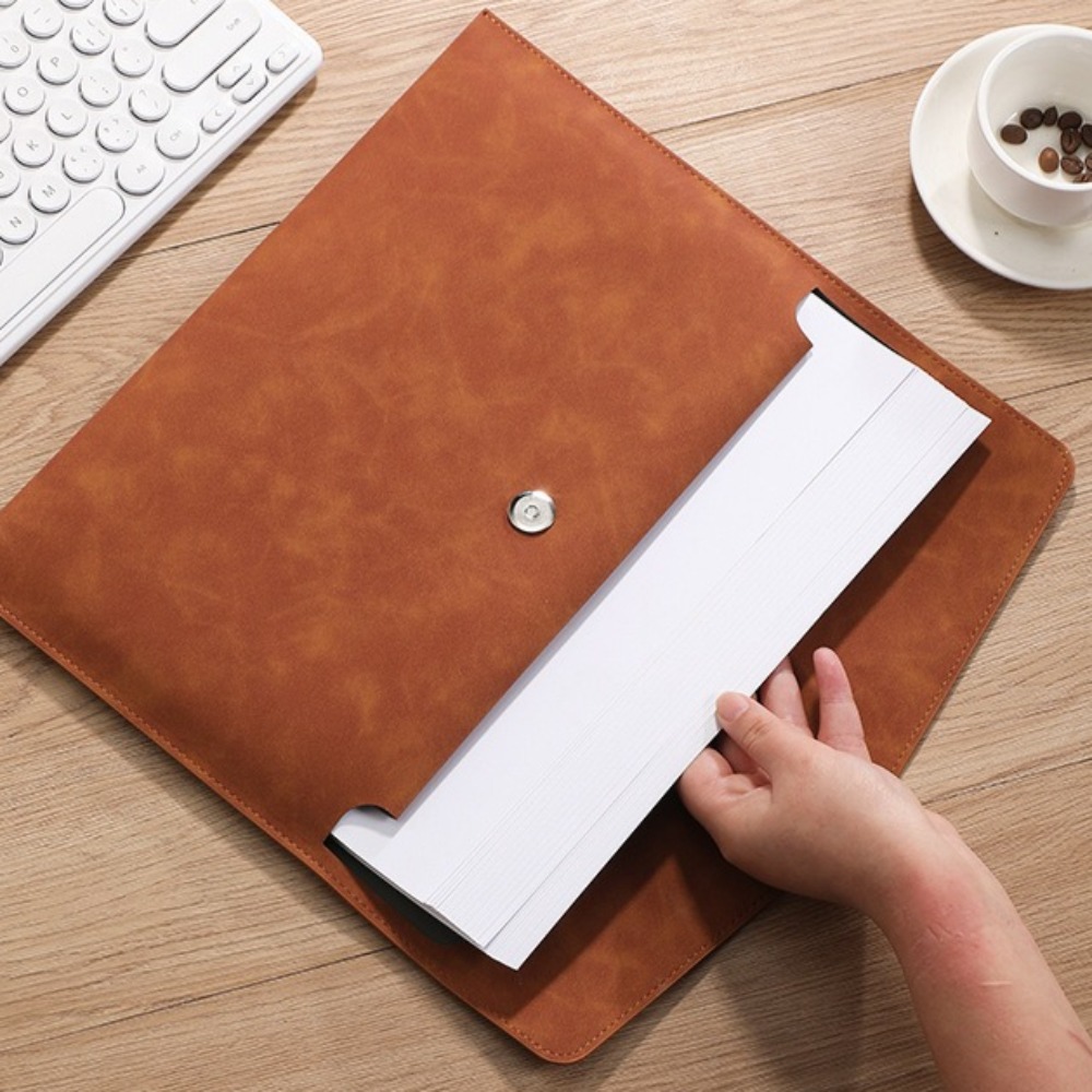 ファイルバッグ PU レザー アーカイブフォルダー 収納封筒 - Office Stationery Supply Business のレビューと価格