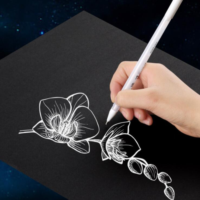 2個リフィル/セット、ゴールド/ホワイト/シルバー描画アニメ - Gel Ink Pen Set のレビューと価格